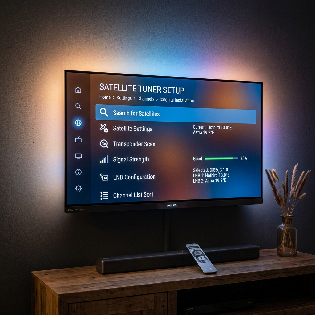 Philips Smart TV Dahili Uydu Alıcısı Kanal Ayarlama ve Güncel Türksat 4A Frekans Yükleme Rehberi (2026)